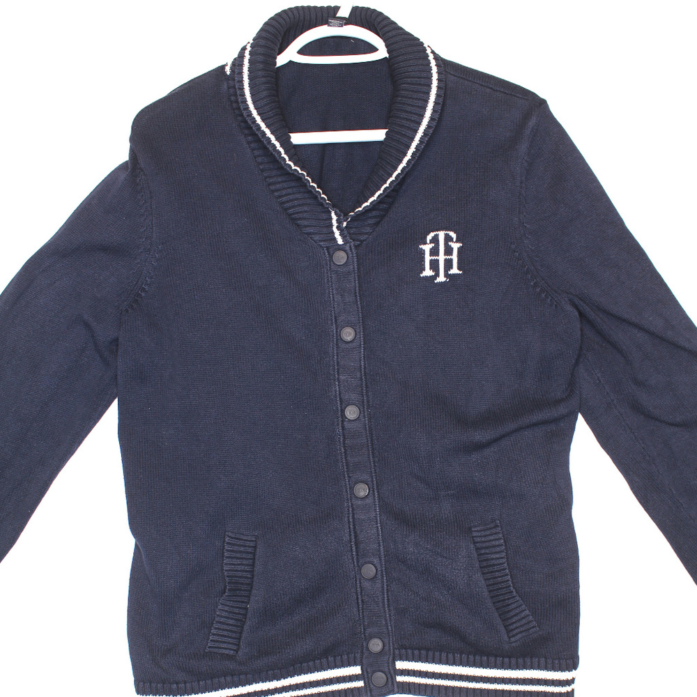 Tommy Hilfiger Navy Blue Varsity Sweater Blue